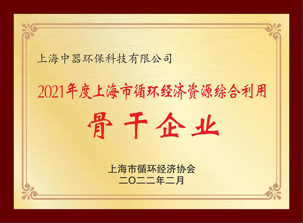 
上海市循環(huán)經(jīng)濟(jì)綜合利用“骨干企業(yè)”